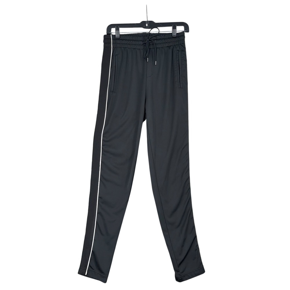 LCKR Mens Black Track Pants Side Stripe Athletic Drawstring Size‎ S
